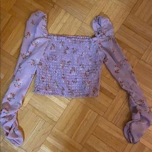 Cute purple smock top
